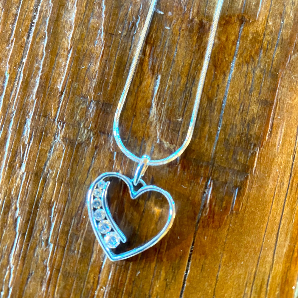 Diamond heart shaped necklace